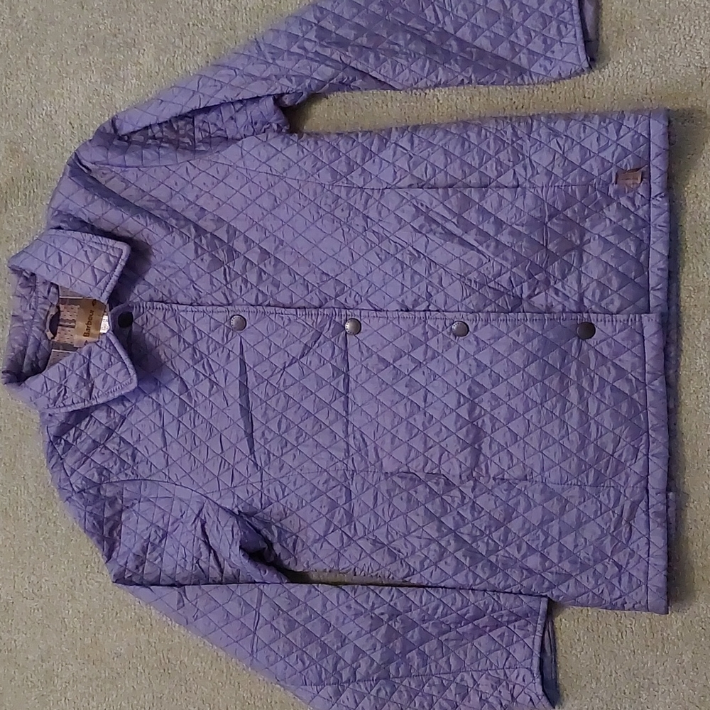 Barbour Ladies Tailored Flyweight Quilted Jacket, Periwinkle,US sz 6 (cut roomy)
